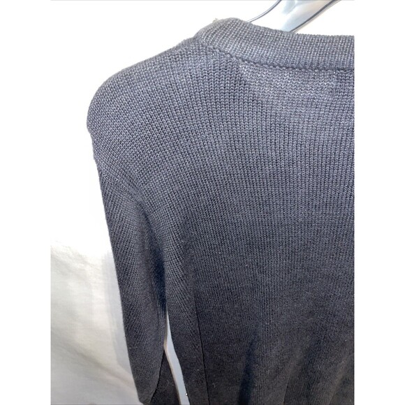 B.P. Design Women’s Christmas Sweater Size Small Black Floral Holly Gold Beads - Picture 11 of 12